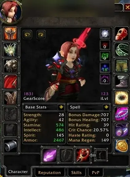 Nightslayer - Gnome Mage 70◈PVP GEARED◈1835 GS◈345 RES◈ENGI/HERB◈280% FLY◈ - World of Warcraft: Classic account screenshot 4