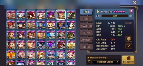Global | 9 LD5 | Zerath+ Veronica+ Shan+ Cadiz+ Light Hwa+ Jaara+ Celia+ Bella+ Craig | 225 Swift | 500+ 6stars - Summoners War account screenshot 3
