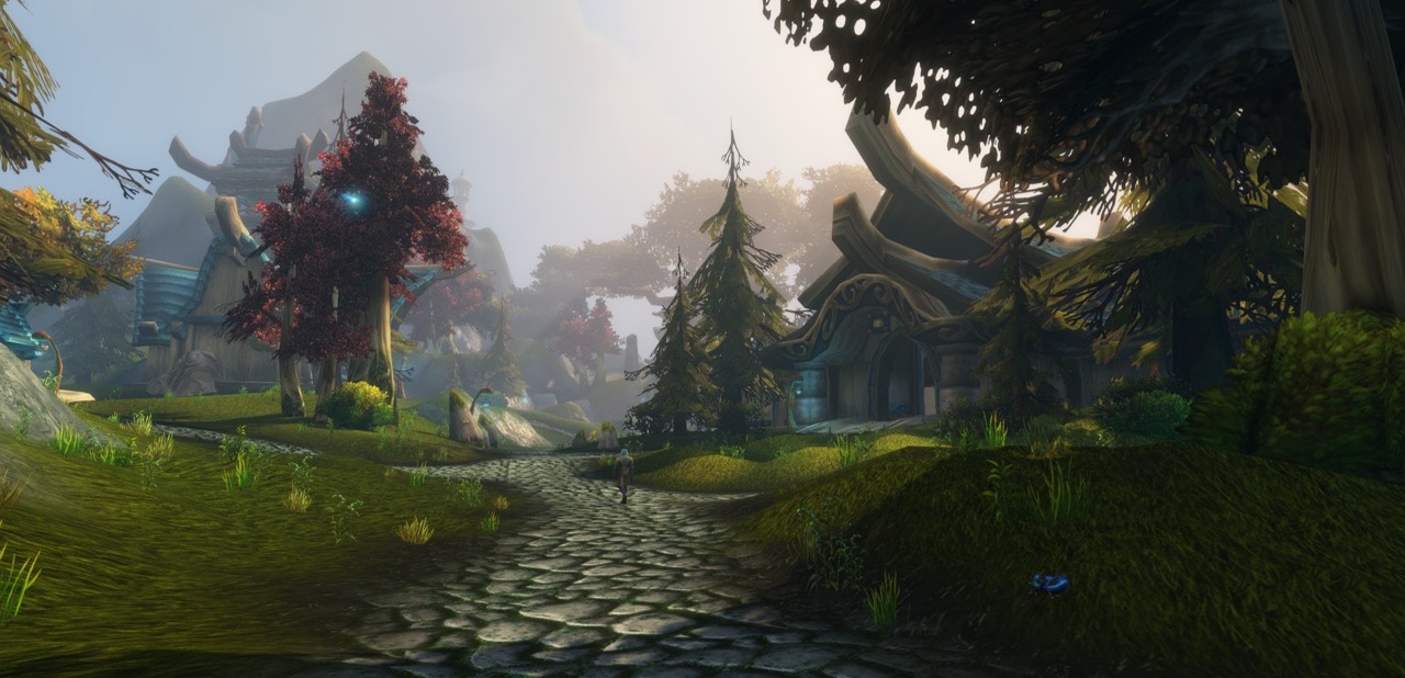 Skyborne buildings on Zephras Isle in WoW Forever