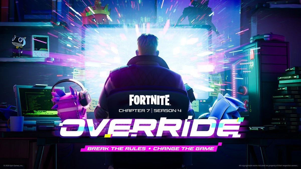Chapter 7 · Season 4 (Override) — Fortnite key art