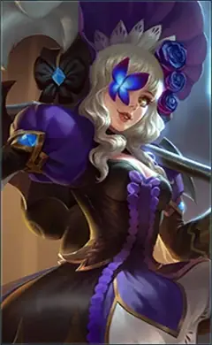 Ruby “Hidden Orchid Butterfly” skin, Mobile Legends Elite