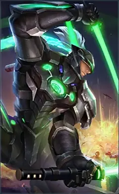 Saber “Force Warrior” skin, Mobile Legends Starlight