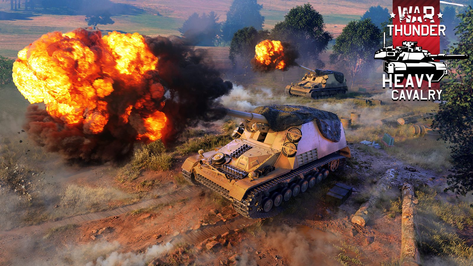 Heavy Cavalry key art — the German Hummel self-propelled gun